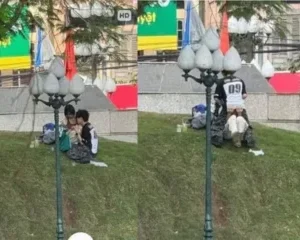Quay lén cặp đôi học sinh Bắc Ninh public nhau ở Công Viên